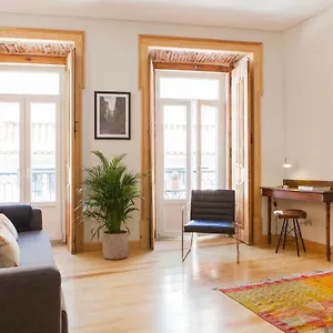  Apartment Charming Flat With Balconies Chiado District 2 Bedrooms & Ac 19th Century Building